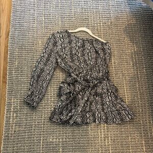 Elegant Black and White Mini Dress